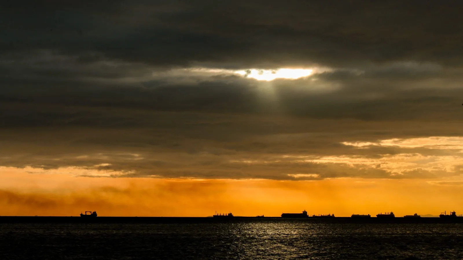 Coucher de soleil sur la baie de Manille